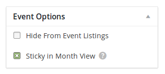 Screenshot of event options metabox, found in the event editor