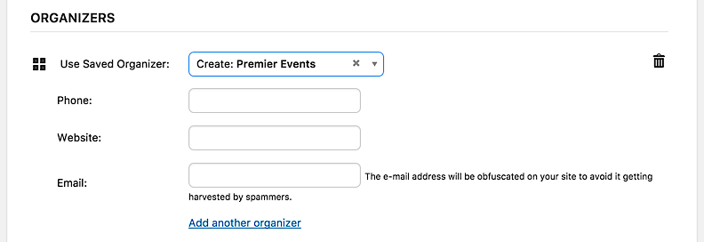 KB - new event organizer