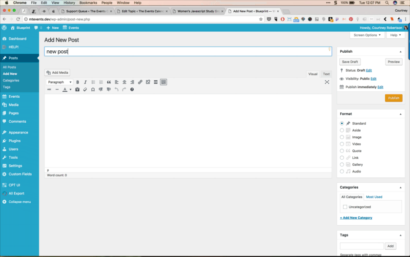 how to embed an event