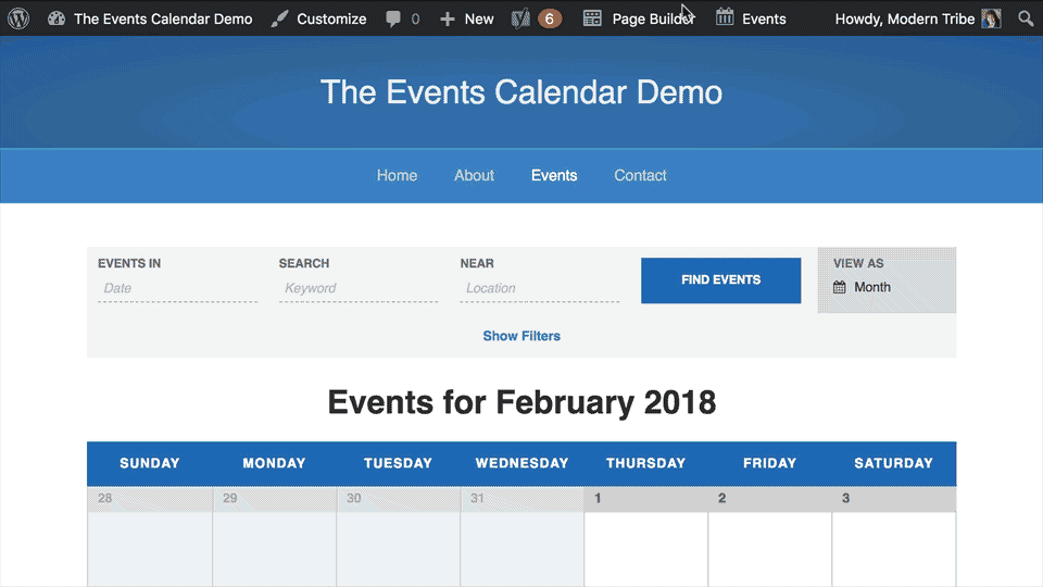 design an event calendar with Beaver Themer