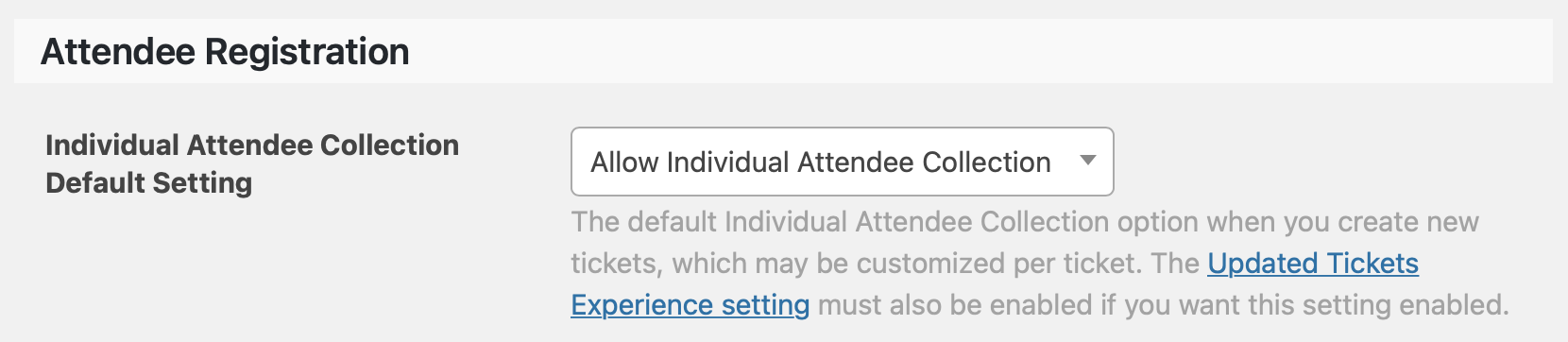 Collecting attendee information with the Attendee Registration option