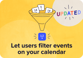 Let users filter events on your calendar.