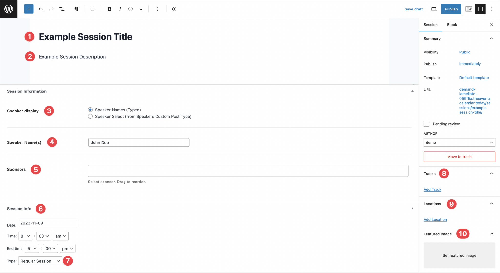 Event Schedule Manager Creating Sessions Knowledgebase